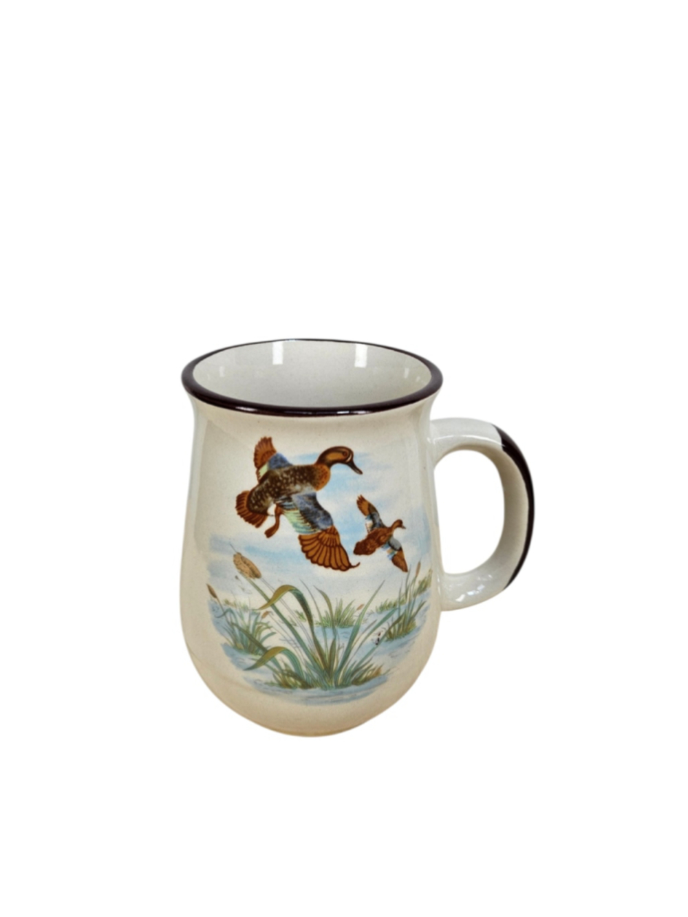 Vintage Westwood Duck Tankard Mug Large Ceramic Coffee Cup Mallard Waterfowl
